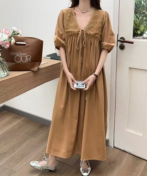 ワンピース 半袖 Vネック半袖フレアワンピース : ZOZOTOWN Yahoo!店