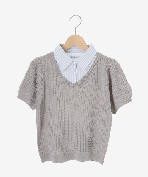 【美品】maje 半袖ニット XS以下 maje(マージュ) ニット・セーター(レディース) - 海外通販のBUYMA