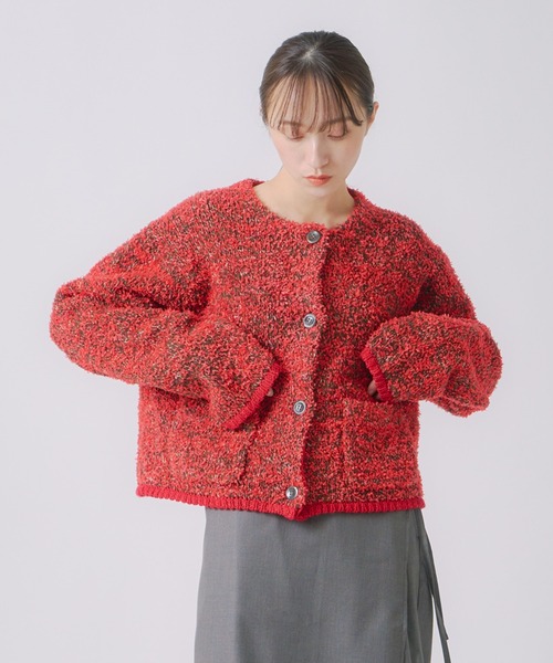 ニット セーター 「WHYTO. / ホワイト」ミックステープヤーンニットジャケット レディース WHYTO ニット セーター 「WHYTO. / ホワイト」ミックステープ