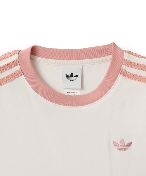 ★adidas originals★W RUFFLE 3S TEE 半袖Tシャツ★追跡可 adidas RUFFLE 3S TEE ブラック（アディダス ラフル 3S ティー