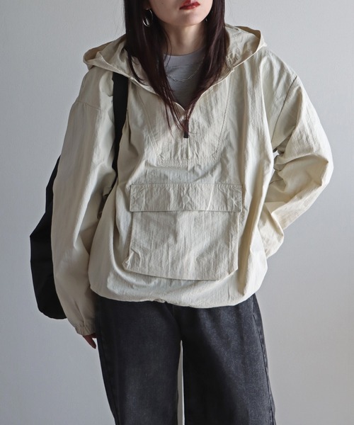 「COURO」 ナイロンブルゾン L アイボリー レディース