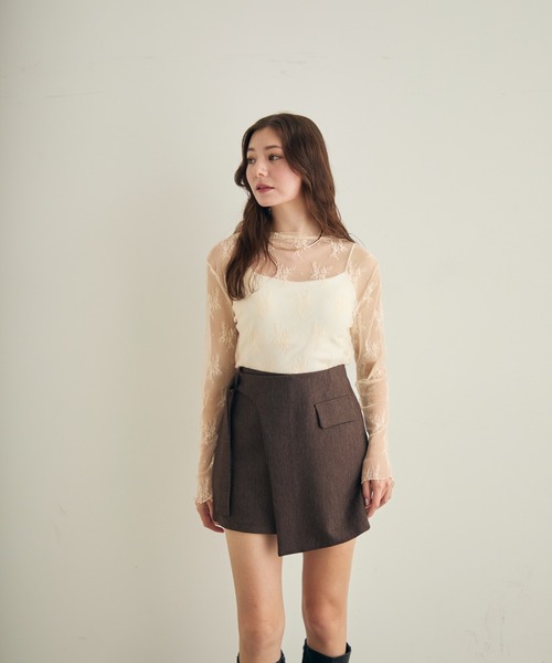 searoomlynn カップinバックオープンキャミソール FitパッドBack openキャミ