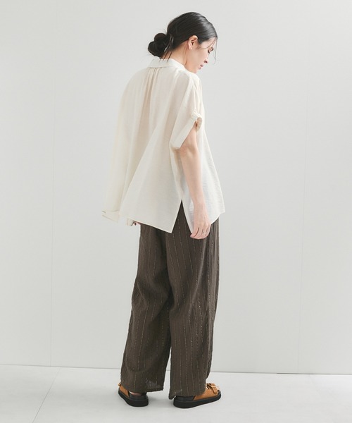 ブラウス シャツ ステンカラービッグシャツ レディース LE CERCLE par rope' ブラウス シャツ ステンカラービッグシャツ