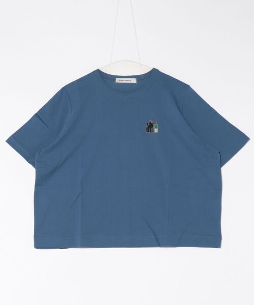 tシャツ SUPER　HAKKA×中村　ころもち　「gaze」刺繍Tシャツ レディース SUPER HAKKA tシャツ SUPER HAKKA×中村 ころもち 「gaze」刺繍T