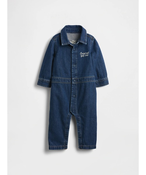 GAP ベビー服 ロンパース デニム くまさん GAPロゴ ボディオール
