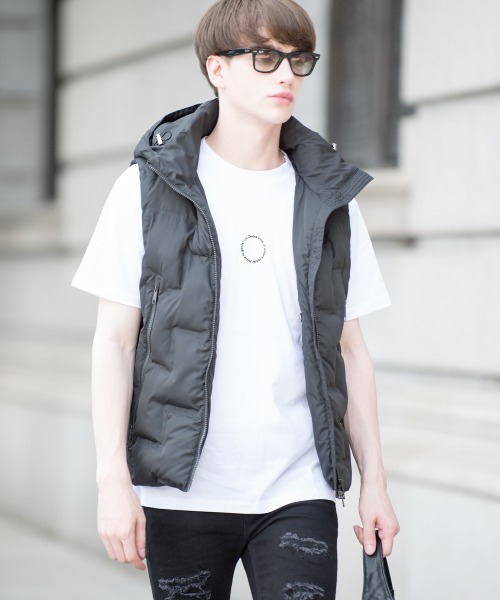 「BUFFALO BOBS」 ダウンベスト 1-2 ブラック メンズ_画像5