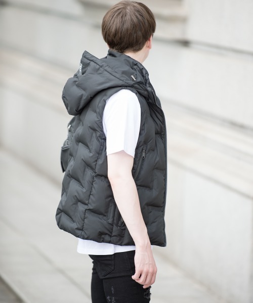 「BUFFALO BOBS」 ダウンベスト 1-2 ブラック メンズ_画像9