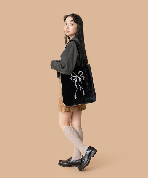 Casselini（キャセリーニ） トートバッグ リボンエンブロイダリー