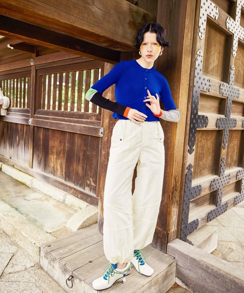 OMMO（オーエムエムオー） カーディガン BLOCKING PEPLUM KT CD