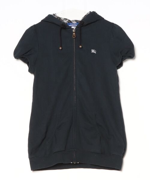 BURBERRY ブルーレーベル パーカー 38 BURBERRY BLUE LABEL 「BURBERRY LABEL」 刺繍ジップアップ