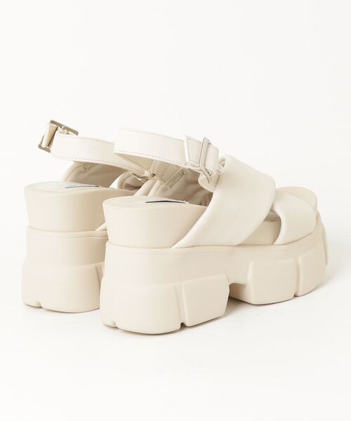 「EVOL」 フラットサンダル X-SMALL ベージュ レディース_画像2