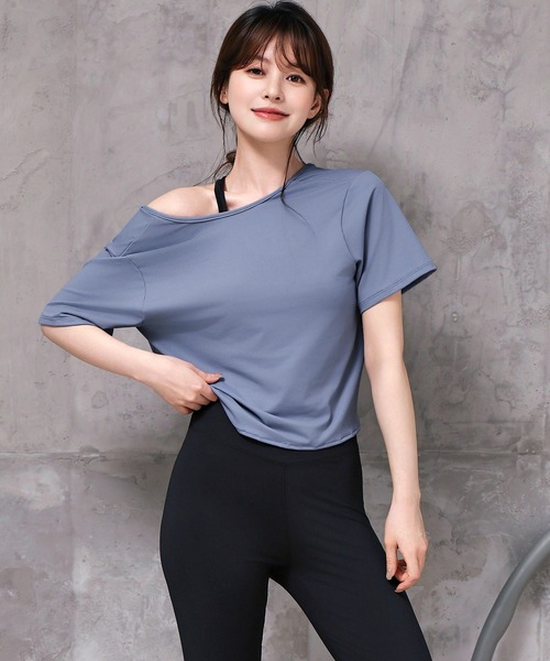 HYS SHOP レギンス スパッツ レディース 半袖ヨガウェアトップス+