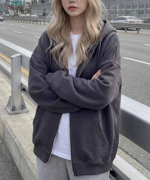 yumin ha フーディー パーカー L yuminha ジップパーカー hoodie | MINERAL