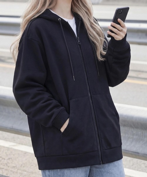 cammie パーカー ジャージファブリックジップパーカー レディース