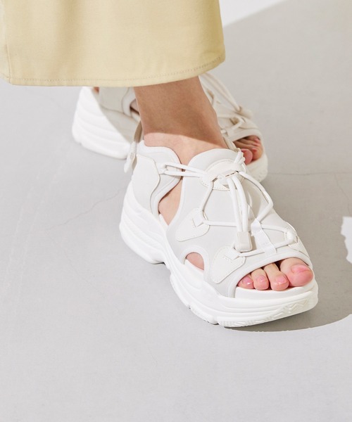 「menue」 フラットサンダル L ブラック レディース_画像2