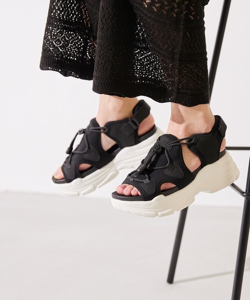 「menue」 フラットサンダル L ブラック レディース_画像9