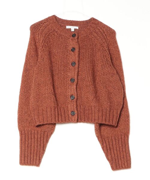 ATLAST 2トーン ラグラン ウール カーディガン 42 ATLAST 2トーン ラグラン ウール カーディガン 42