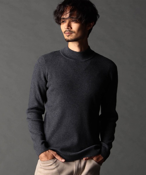 ニコルクラブフォーメン（NICOLE CLUB FOR MEN）/12G リブハイネックニット NICOLE CLUB FOR MEN（ニコルクラブフォーメン） セーター ニット 12G