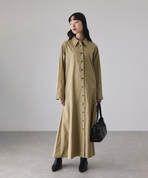 ADAM ET ROPE'（アダムエロペ） シャツワンピース フレアーシャツ