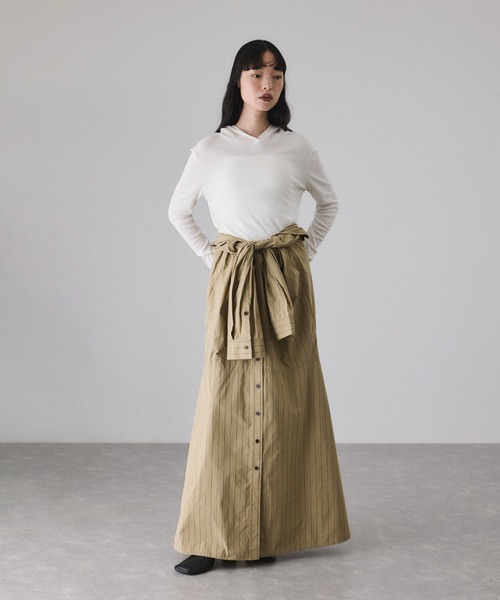 ADAM ET ROPE'（アダムエロペ） シャツワンピース フレアーシャツ