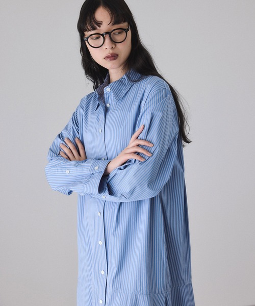 ADAM ET ROPE'（アダムエロペ） シャツワンピース フレアーシャツ