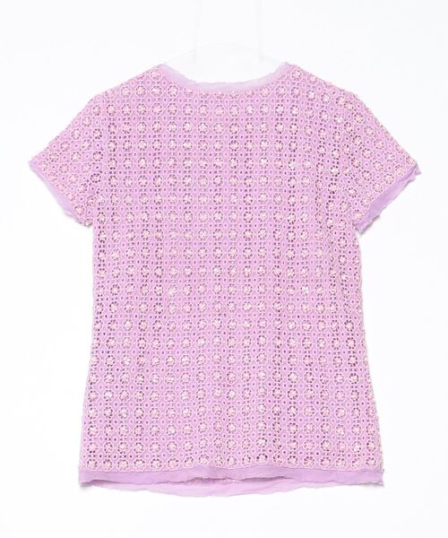 「Antik Batik」 レース半袖カットソー X-SMALL ピンク レディース_画像2