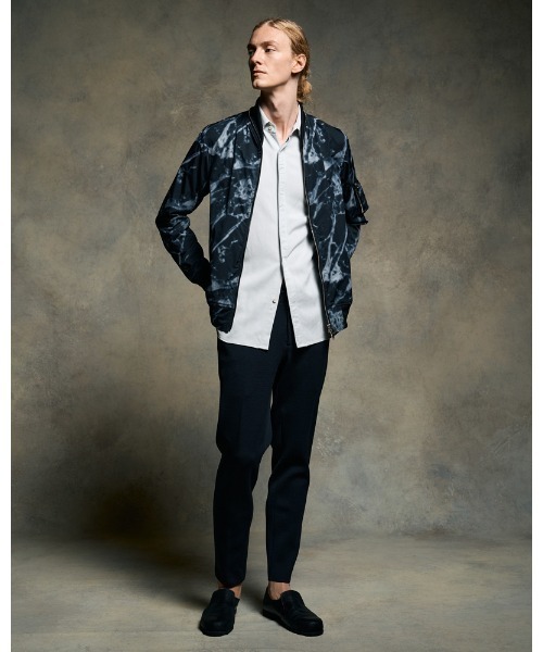 ブルゾン アウター neck zip blouson メンズの画像