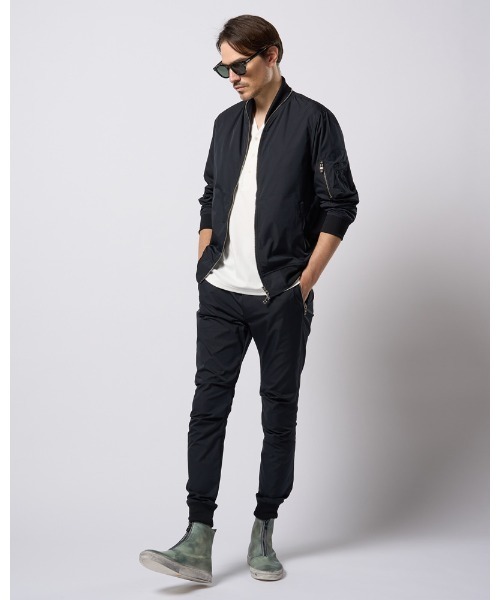 ブルゾン アウター neck zip blouson メンズの画像