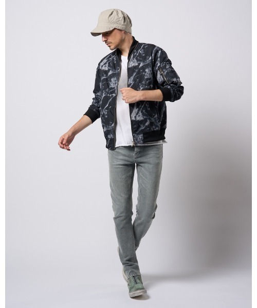 ブルゾン アウター neck zip blouson メンズの画像