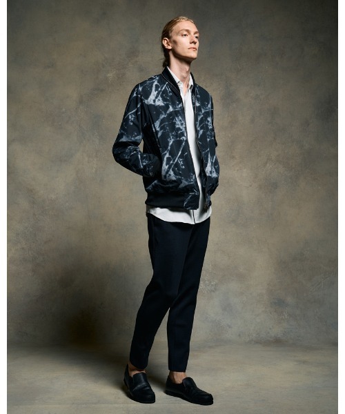 ブルゾン アウター neck zip blouson メンズの画像