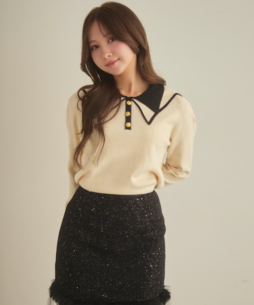 TITTY＆CO.（ティティーアンドコー） ニット セーター バイカラー襟