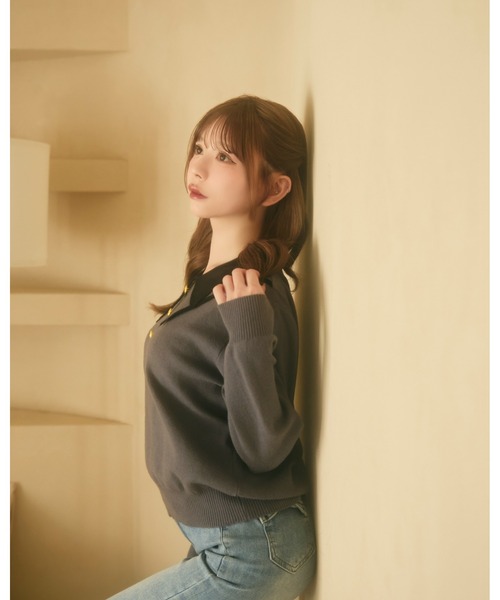 kohページ① TITTY＆CO.（ティティーアンドコー） ニット セーター バイカラー襟