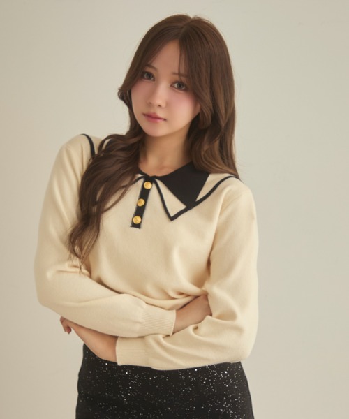 TITTY＆CO.（ティティーアンドコー） ニット セーター バイカラー襟