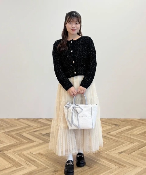 Maison de FLEUR（メゾンドフルール） トートバッグ スカーフ付きボア