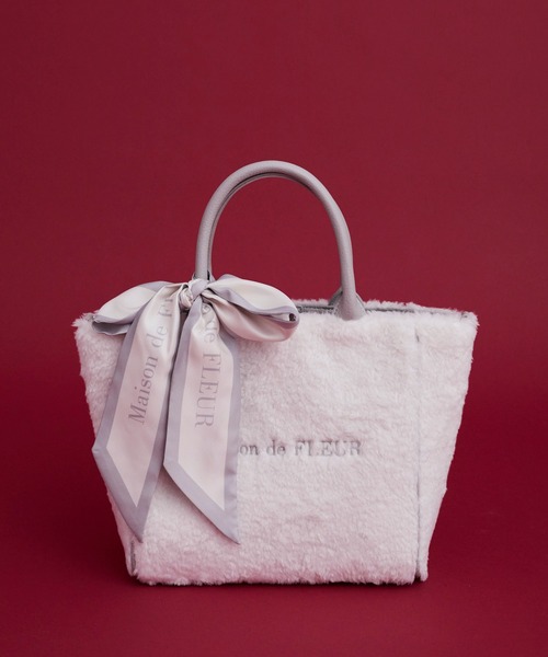 メゾンドフルール　2wayショルダーバッグ　トート　ハンド　ピンク　スカーフ付き メゾン ド フルール Maison de FLEUR スカーフ付き2Wayバッグ （ピンク