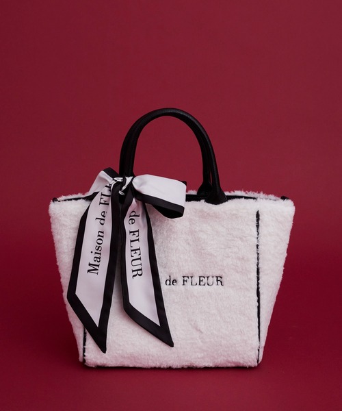 Maison de FLEUR（メゾンドフルール） トートバッグ スカーフ付きボア