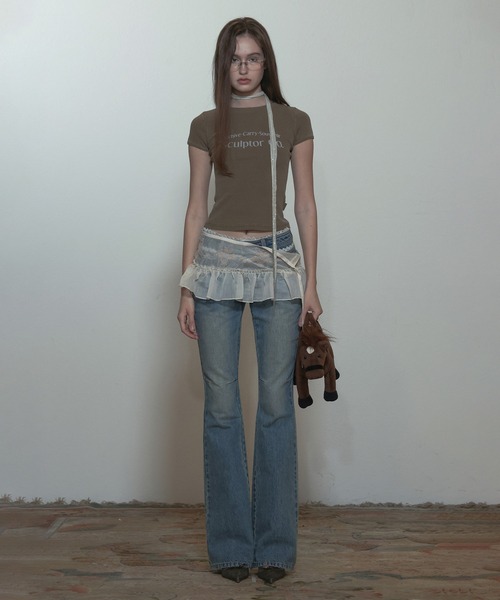 「SCULPTOR」 半袖カットソー MEDIUM ピンク レディース_画像8