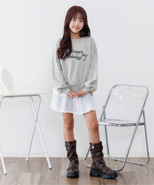 algy（アルジー） トレーナー ガーリーロゴトレーナー キッズ 子供服