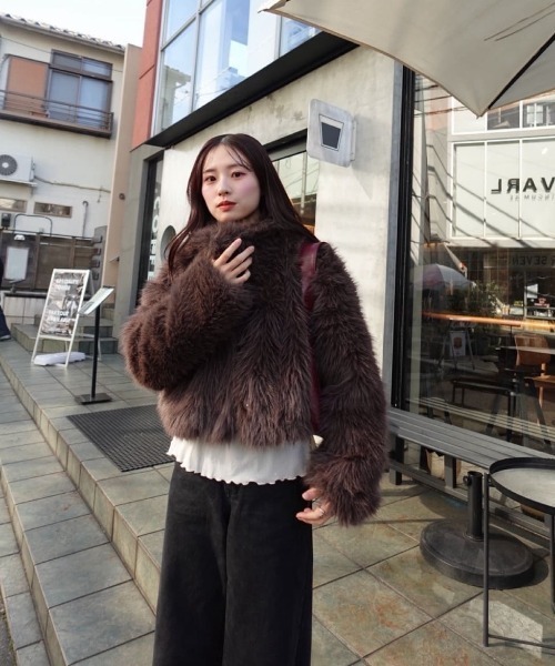 ミスティック　フェイクファーコート WEB・限定店舗】フェイクファーコート（ダウンジャケット/コート