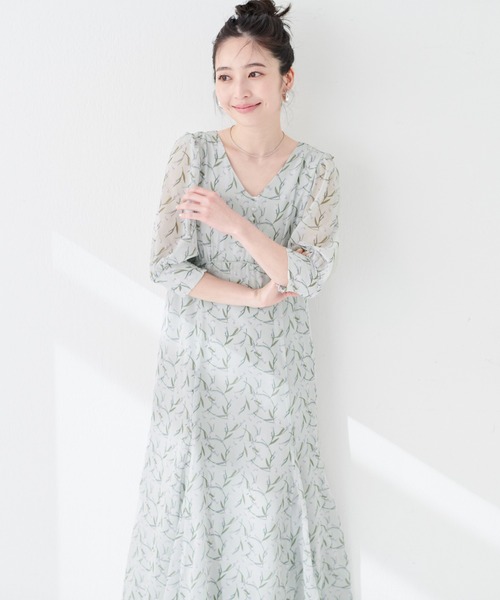 「natural couture」 半袖ワンピース FREE ブラック レディース_画像9