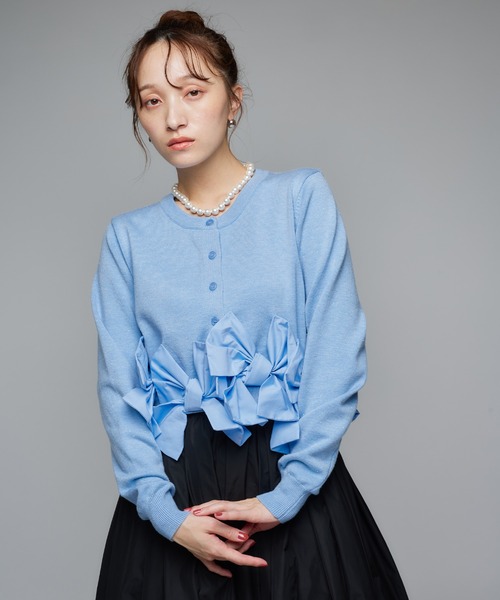 Narcissus（ナルシス） カーディガン リボンニットカーディガン