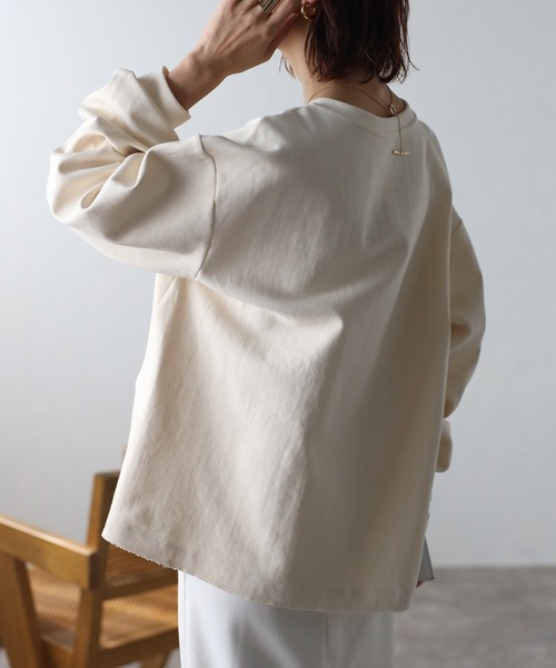 「Bonjour Sagan」 長袖カットソー FREE ネイビー レディース_画像6