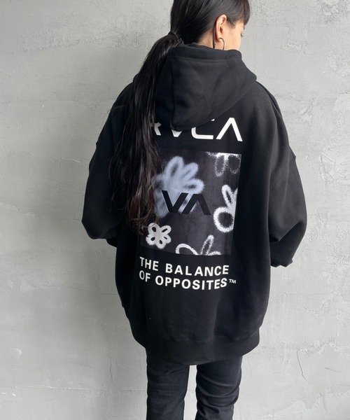 「RVCA」 プルオーバーパーカー L ブラック レディース_画像4