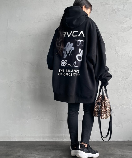 「RVCA」 プルオーバーパーカー L ブラック レディース_画像8