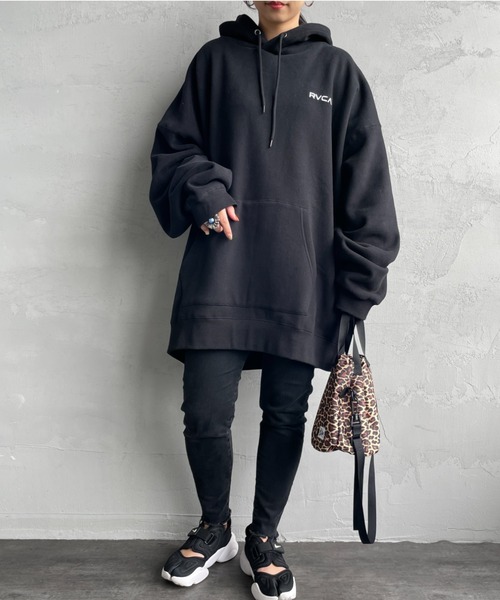 「RVCA」 プルオーバーパーカー L ブラック レディース_画像9