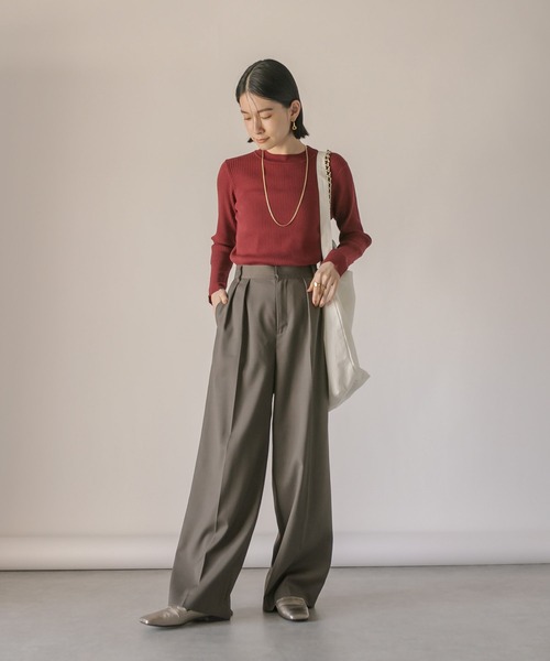 「RIVE DROITE」 長袖ニット FREE ボルドー レディース_画像8