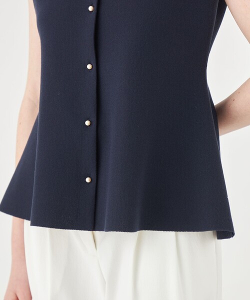 「BALLSEY」 ニットベスト S ネイビー レディース_画像9