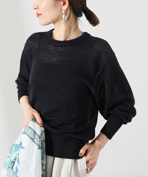 「VERMEIL par iena」 長袖ニット FREE オレンジ レディース_画像7