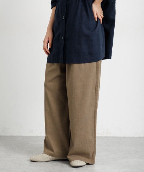 「studio CLIP」 イージーパンツ - ベージュ レディース_画像4