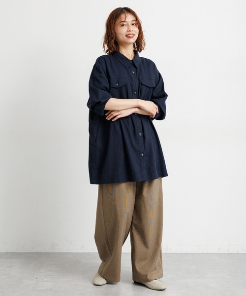 「studio CLIP」 イージーパンツ - ベージュ レディース_画像5